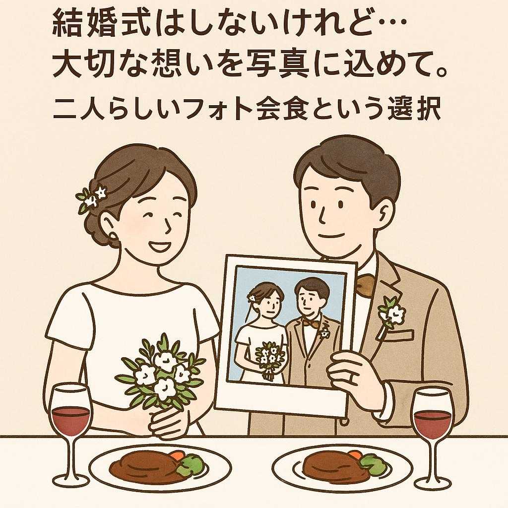 「結婚式はしないけれど…大切な想いを写真に込めて。二人らしいフォト会食という選択」