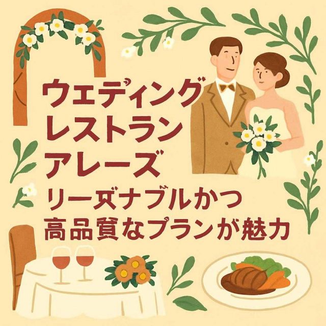 ウェディングレストランアレーズリーズナブルかつ高品質なプランが魅力