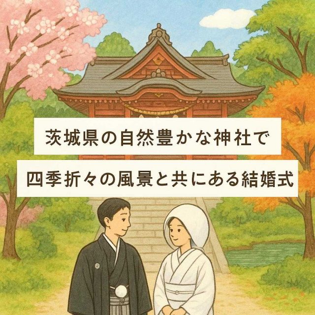 茨城県の自然豊かな神社で。四季折々の風景と共にある結婚式