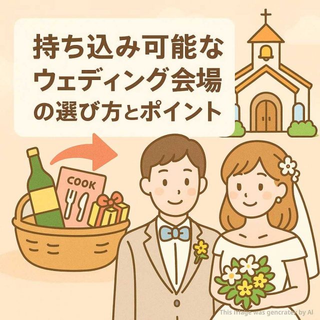 持ち込み可能なウェディング会場の選び方とポイント