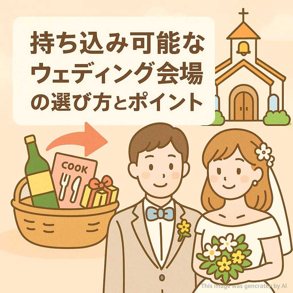 持ち込み可能なウェディング会場の選び方とポイント
