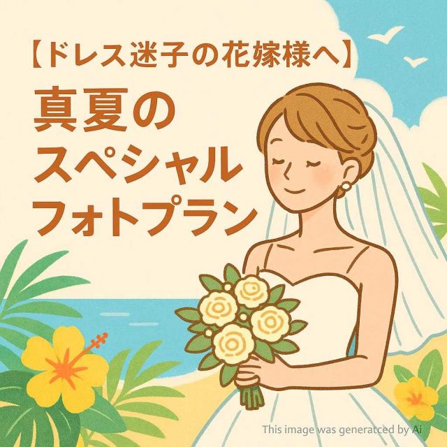 【ドレス迷子の花嫁様へ】真夏のスペシャルフォトプラン