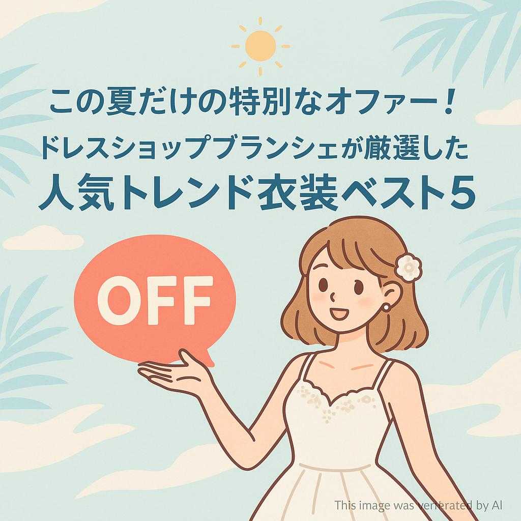 この夏だけの特別なオファー！ドレスショップブランシェが厳選した「人気トレンド衣装ベスト5」