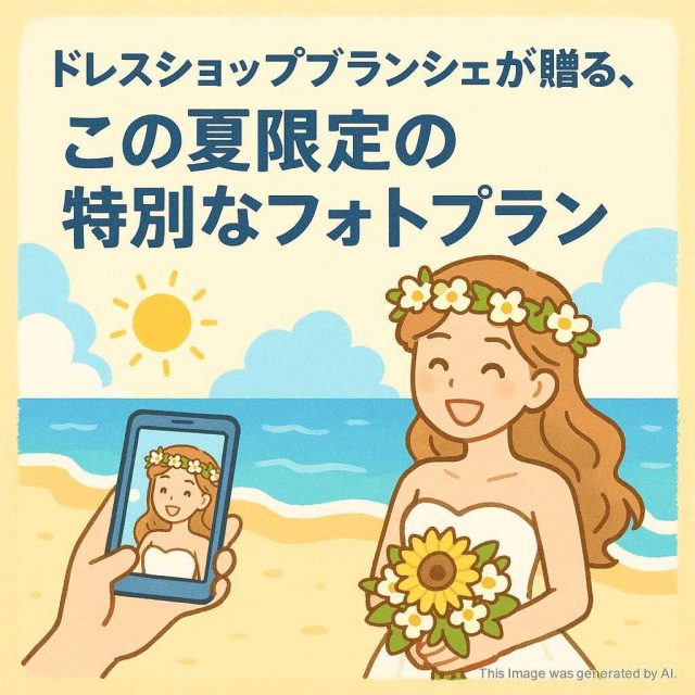 ドレスショップブランシェが贈る、この夏限定の特別なフォトプラン