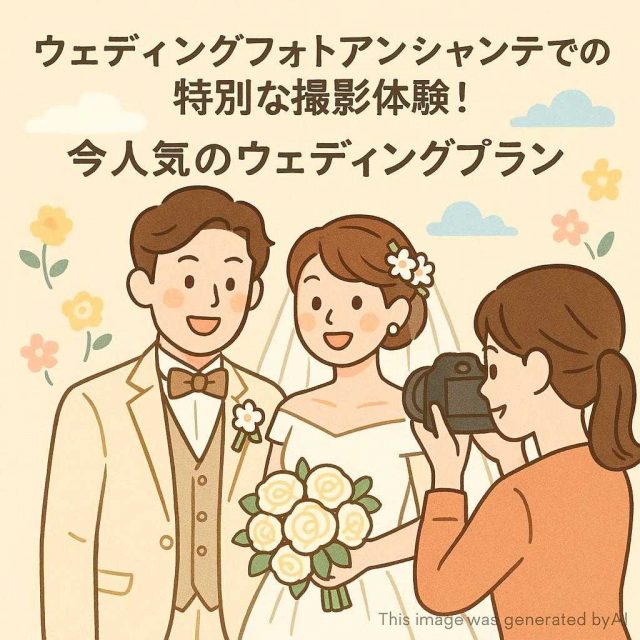 ウェディングフォトアンシャンテでの特別な撮影体験！今人気のウェディングプラン