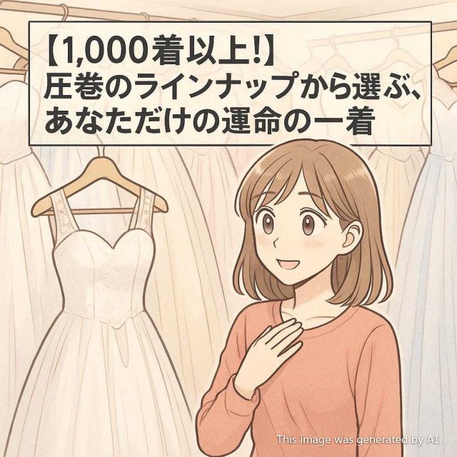 【1,000着以上！】圧巻のラインナップから選ぶ、あなただけの運命の一着