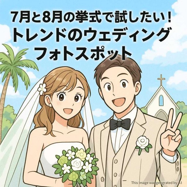 7月と8月の挙式で試したい！トレンドのウェディングフォトスポット