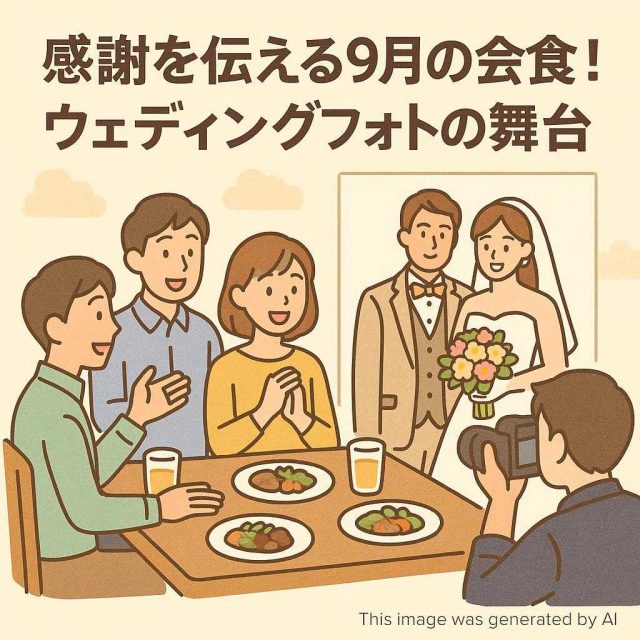 感謝を伝える9月の会食! ウェディングフォトの舞台裏