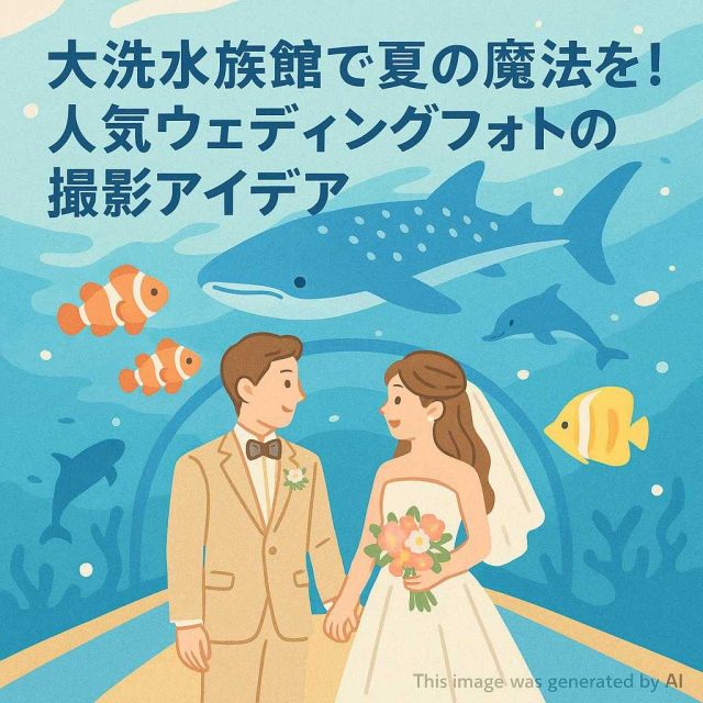 大洗水族館で夏の魔法を！人気ウェディングフォトの撮影アイデア