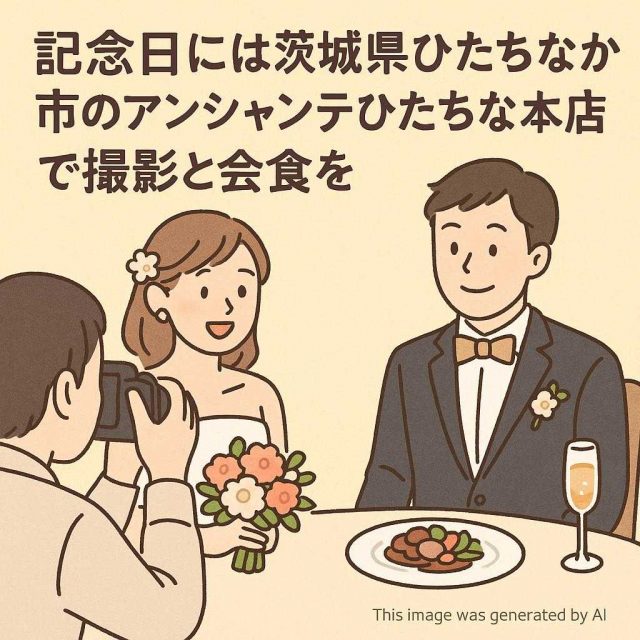 記念日には茨城県ひたちなか市のアンシャンテひたちなか本店で撮影と会食を