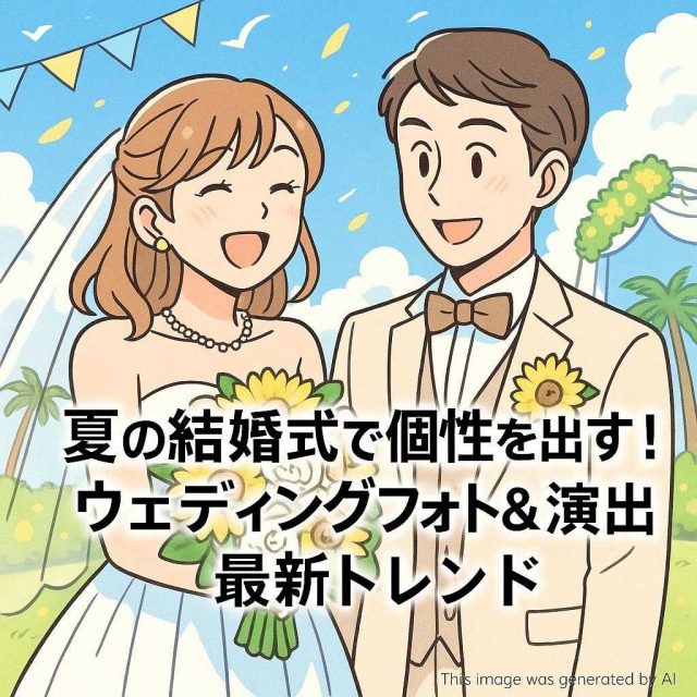 夏の結婚式で個性を出す！ウェディングフォト＆演出の最新トレンド