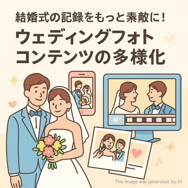 結婚式の記録をもっと素敵に! ウェディングフォトコンテンツの多様化