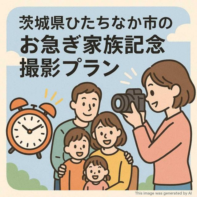 茨城県ひたちなか市のお急ぎ家族記念撮影プラン