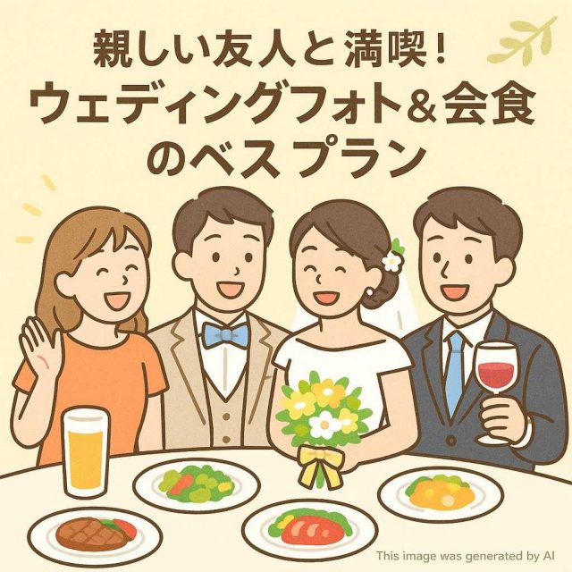 親しい友人と満喫！ウェディングフォト&会食のベストプラン