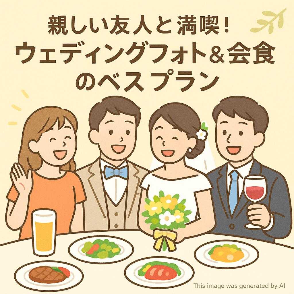 親しい友人と満喫！ウェディングフォト&会食のベストプラン
