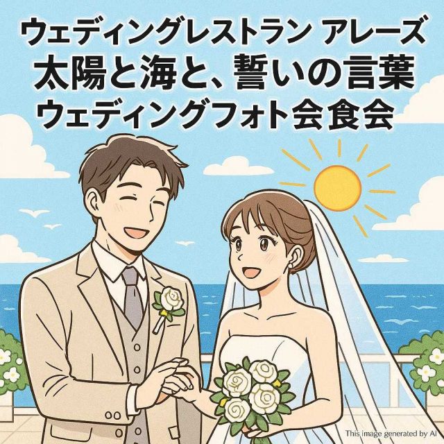 ウェディングレストラン アレーズ 太陽と海と、誓いの言葉 ウェディングフォト会食会