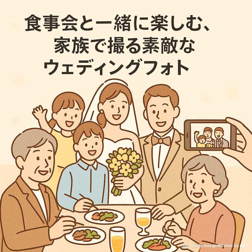 食事会と一緒に楽しむ、家族で撮る素敵なウェディングフォト