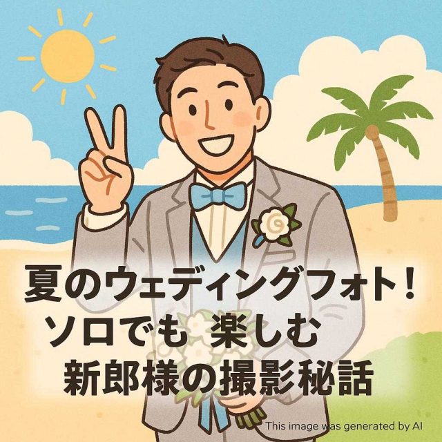夏のウェディングフォト！ソロでも楽しむ新郎様の撮影秘話