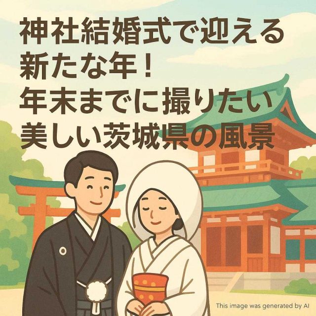 神社結婚式で迎える新たな年！年末までに撮りたい美しい茨城県の風景
