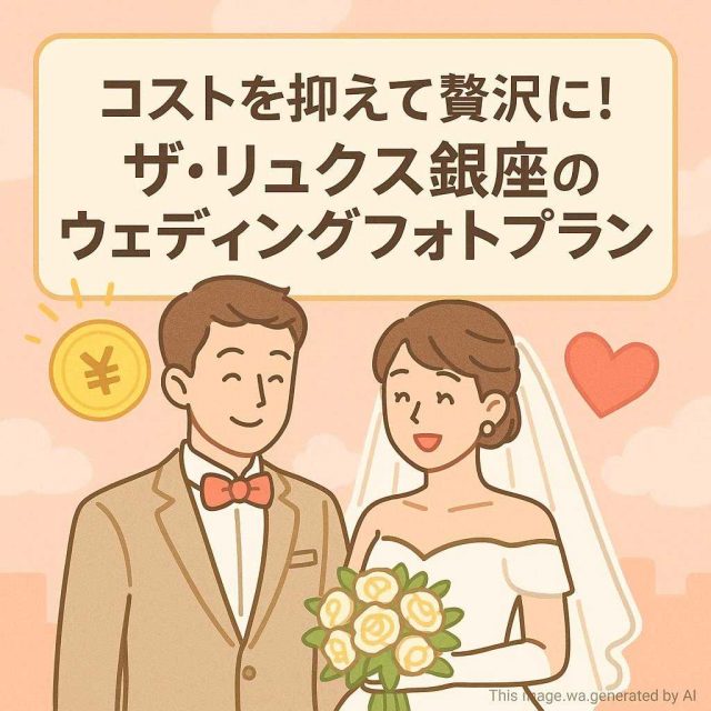 コストを抑えて贅沢に！ザ・リュクス銀座のウェディングフォトプラン