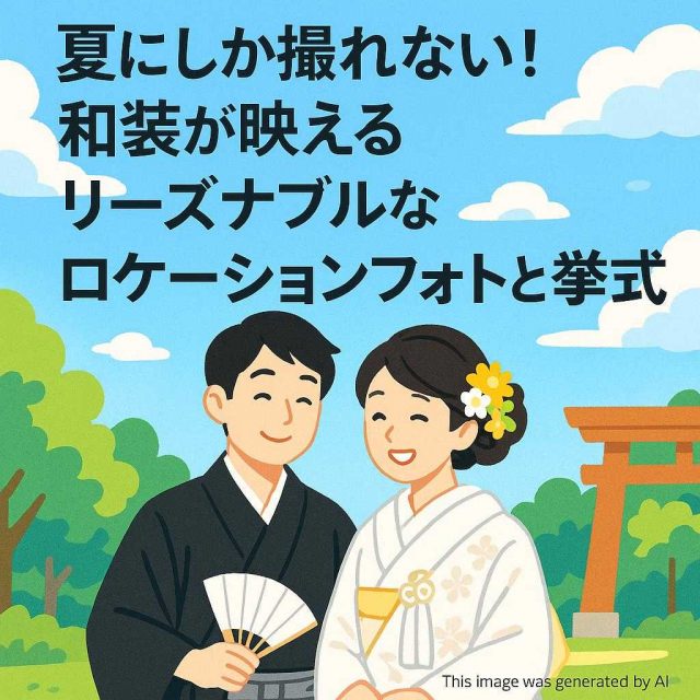 夏にしか撮れない！和装が映えるリーズナブルなロケーションフォトと挙式