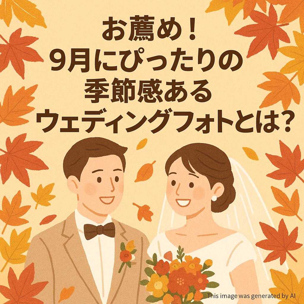 お薦め！9月にぴったりの季節感あるウェディングフォトとは？
