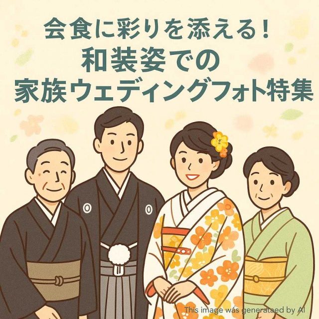会食に彩りを添える！和装姿での家族ウェディングフォト特集