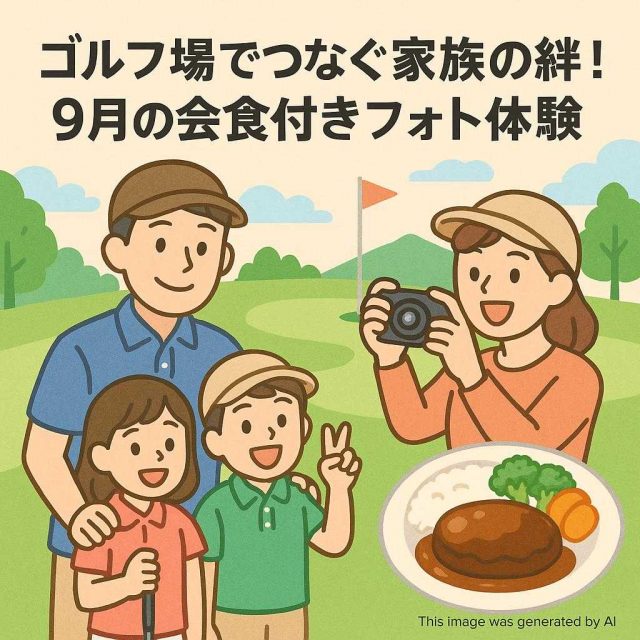 ゴルフ場でつなぐ家族の絆！９月の会食付きフォト体験
