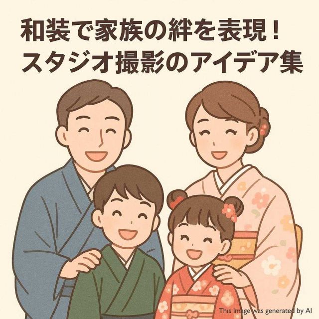 和装で家族の絆を表現！スタジオ撮影のアイデア集
