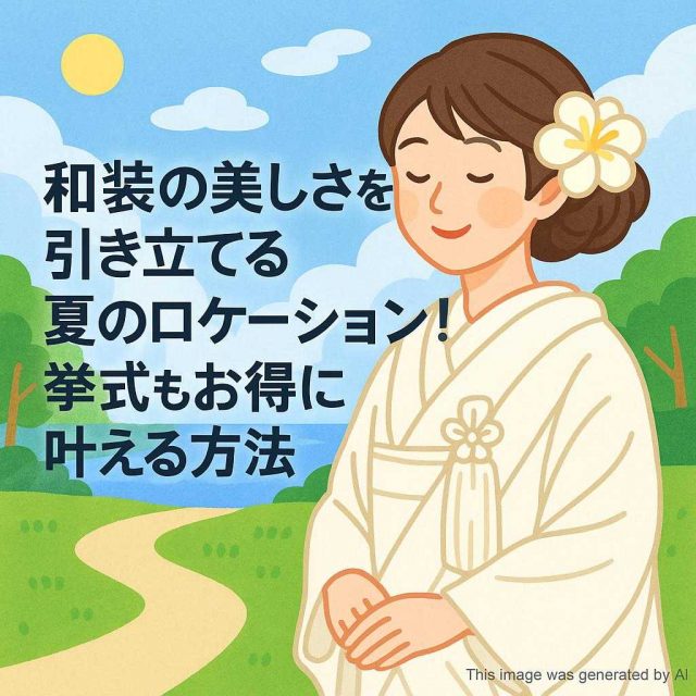 和装の美しさを引き立てる夏のロケーション！挙式もお得に叶える方法