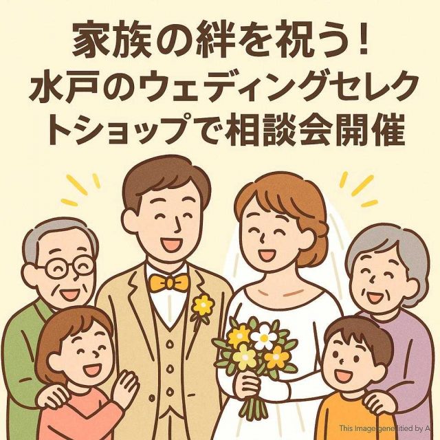家族の絆を祝う！水戸のウェディングセレクトショップで相談会開催