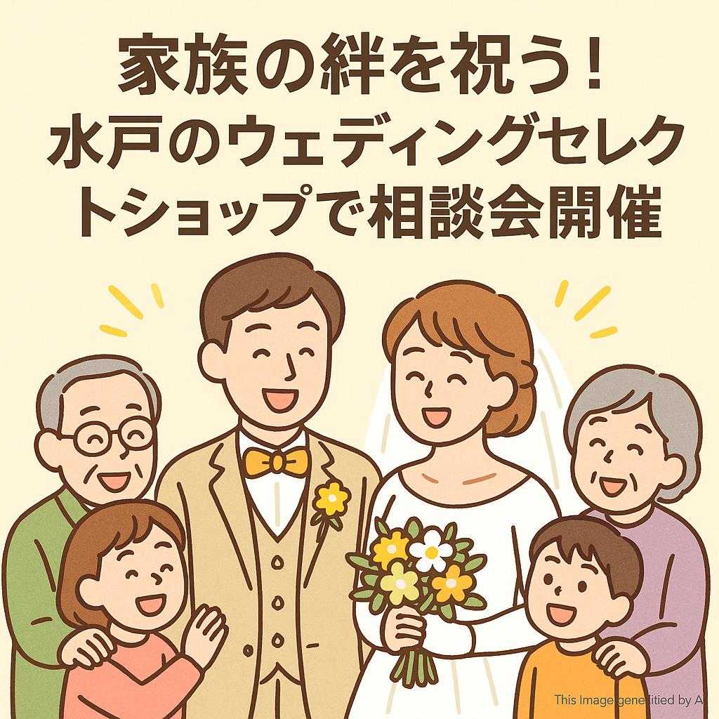 家族の絆を祝う！水戸のウェディングセレクトショップで相談会開催
