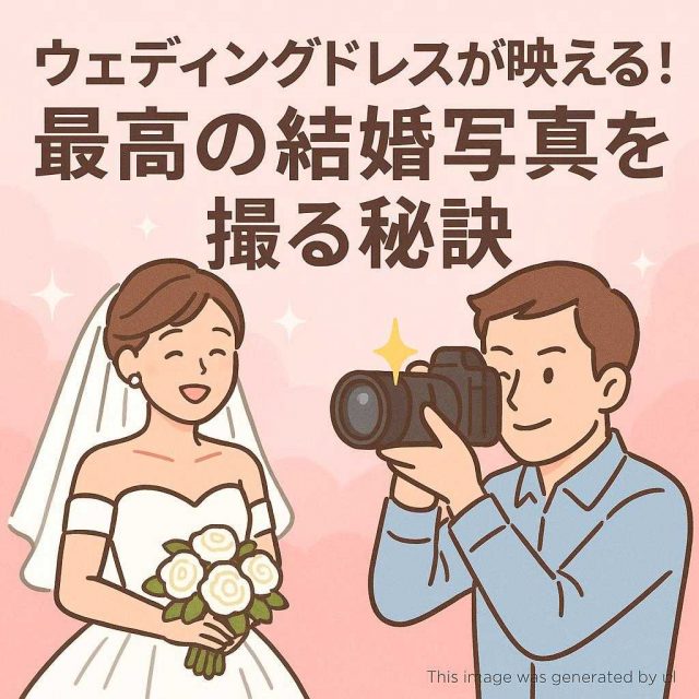 ウェディングドレスが映える！最高の結婚写真を撮る秘訣