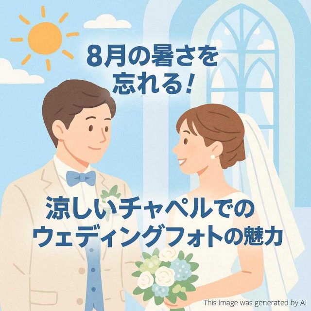 8月の暑さを忘れる！涼しいチャペルでのウェディングフォトの魅力