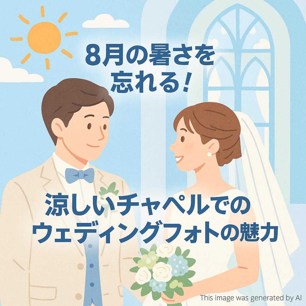8月の暑さを忘れる！涼しいチャペルでのウェディングフォトの魅力