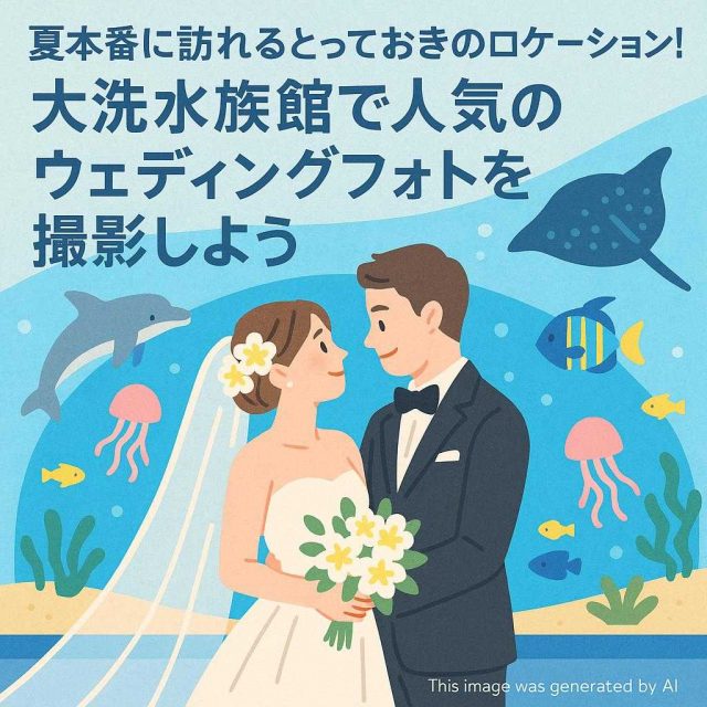 夏本番に訪れるとっておきのロケーション！大洗水族館で人気のウェディングフォトを撮影しよう