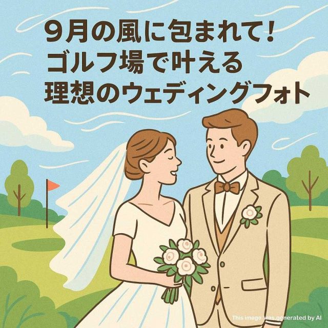 ９月の風に包まれて！ゴルフ場で叶える理想のウェディングフォト