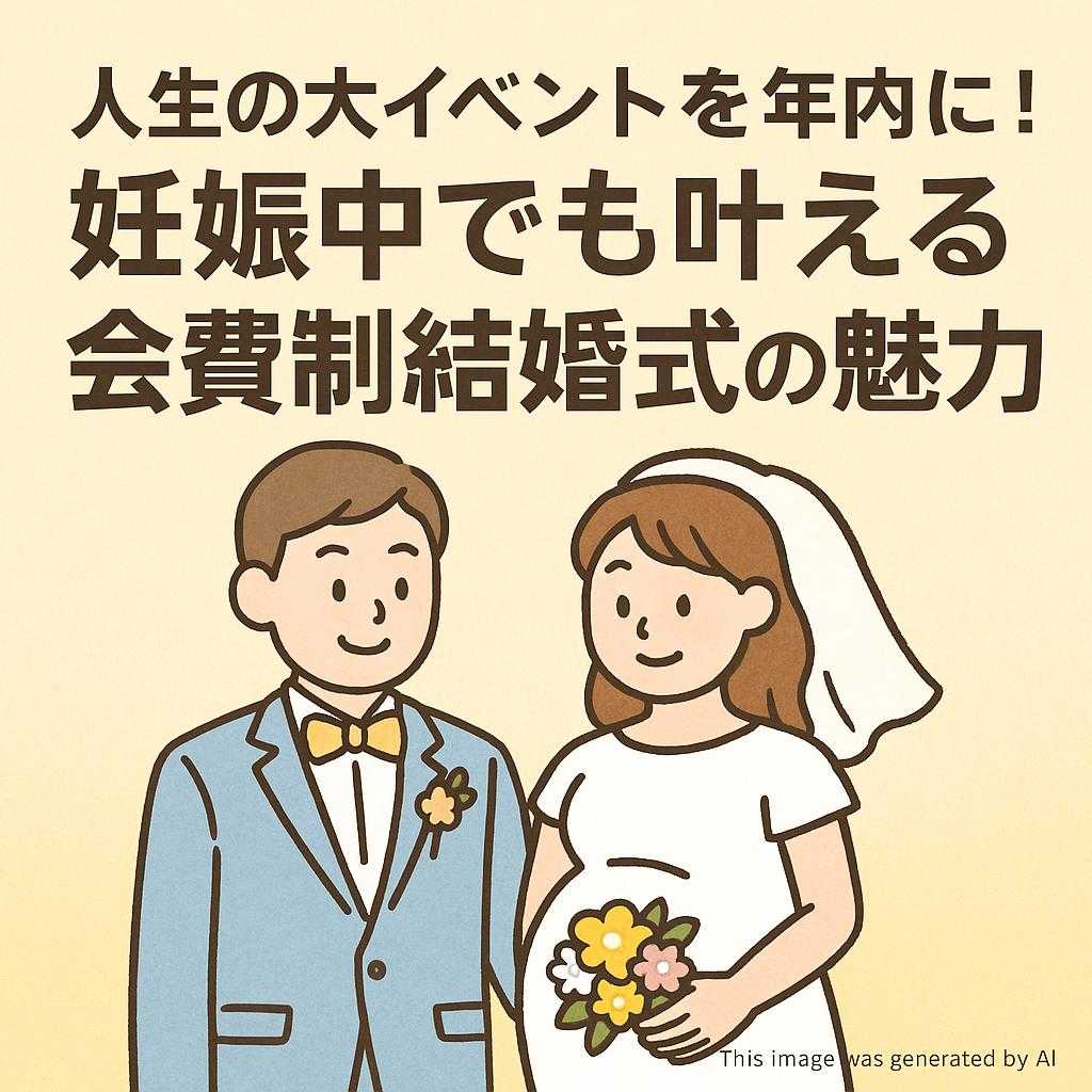 人生の大イベントを年内に！妊娠中でも叶える会費制結婚式の魅力