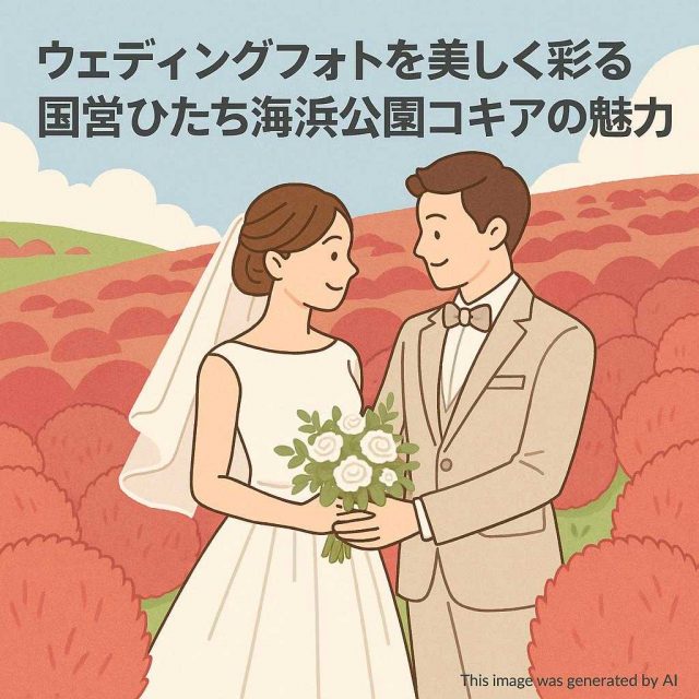 ウェディングフォトを美しく彩る国営ひたち海浜公園コキアの魅力