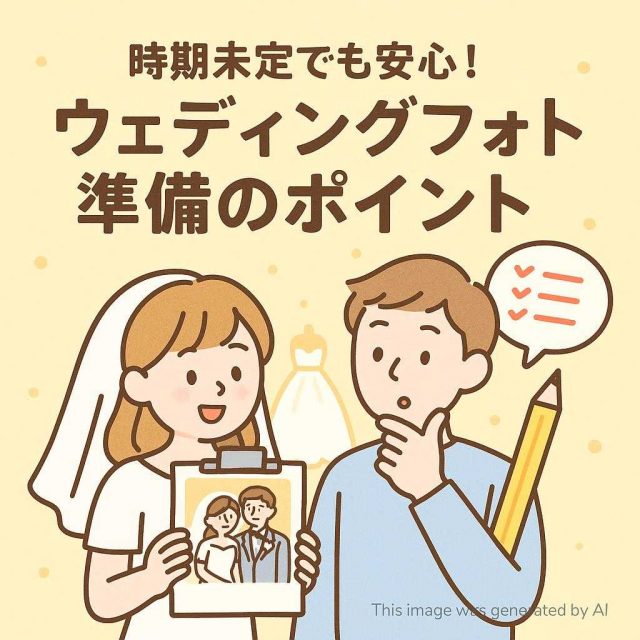 時期未定でも安心！ウェディングフォト準備のポイント
