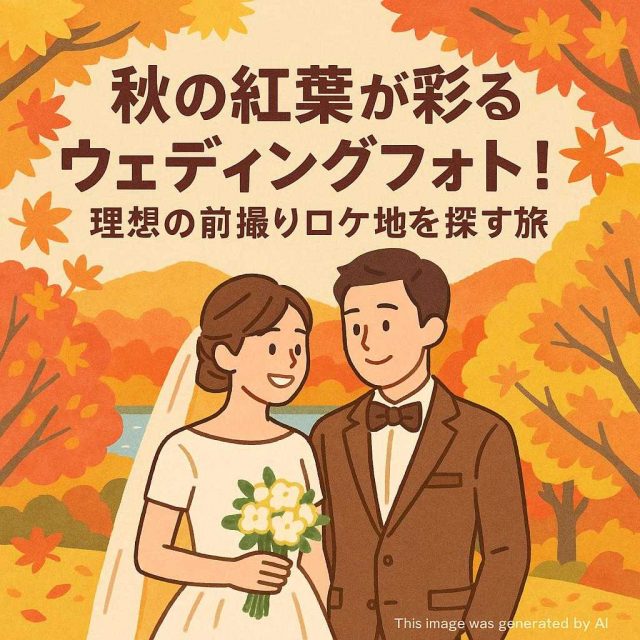 秋の紅葉が彩るウェディングフォト！理想の前撮りロケ地を探す旅