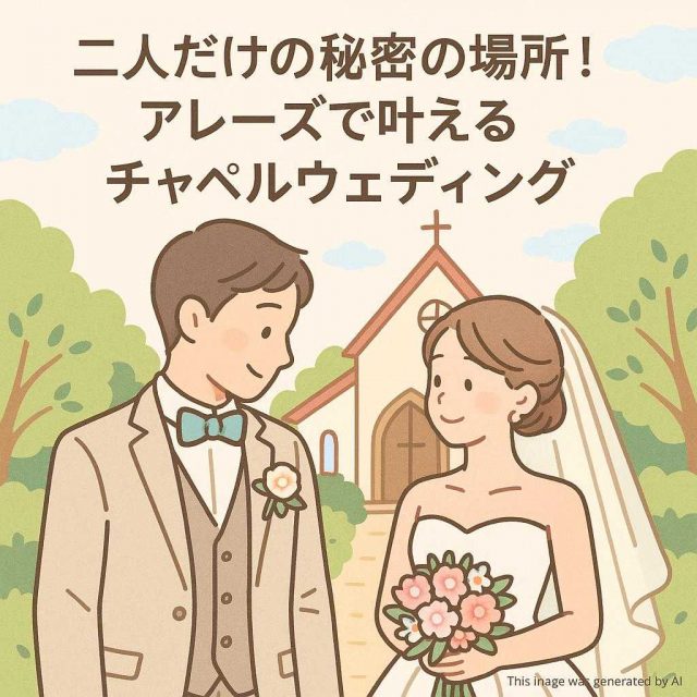 二人だけの秘密の場所！アレーズで叶えるチャペルウェディング