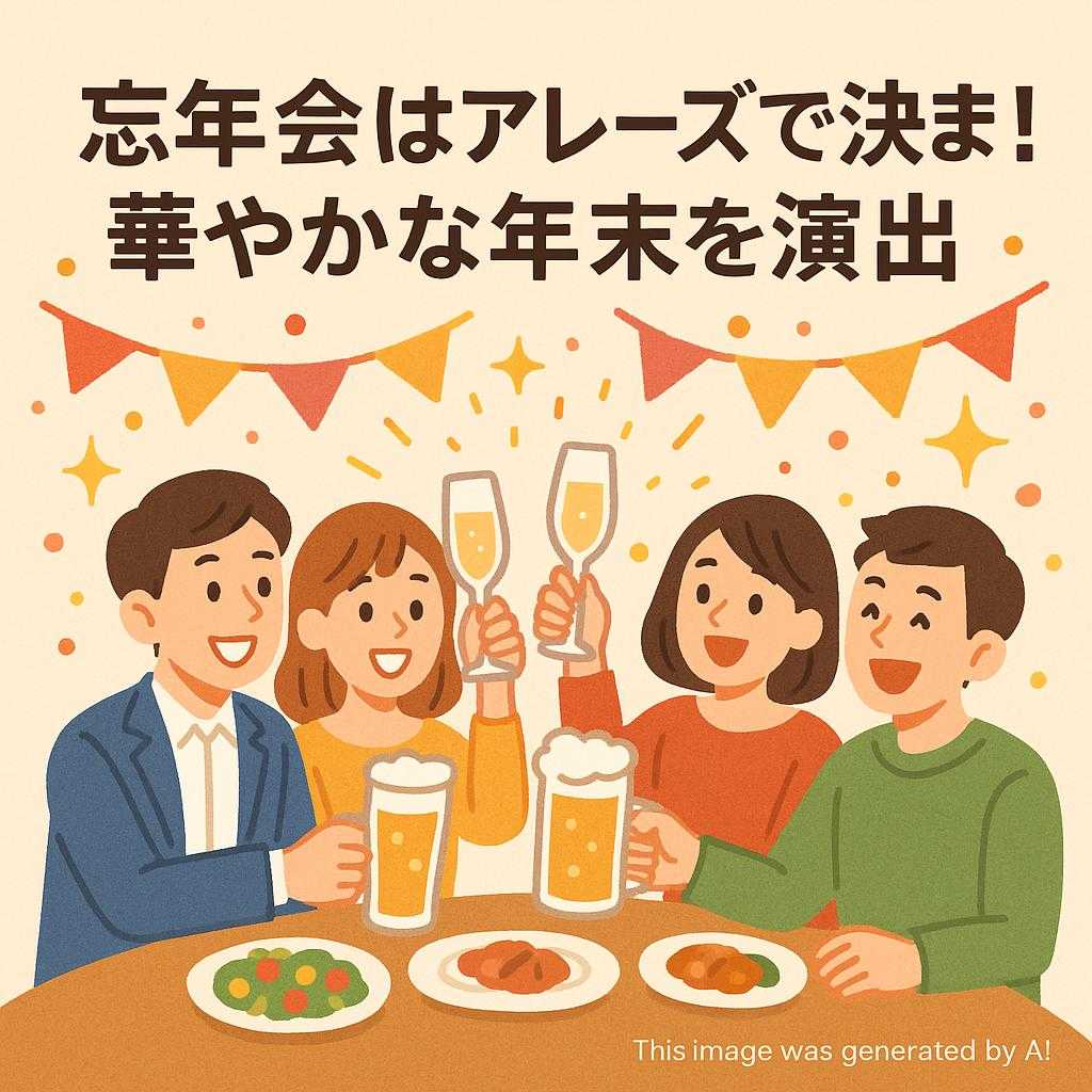 忘年会はアレーズで決まり！華やかな年末を演出