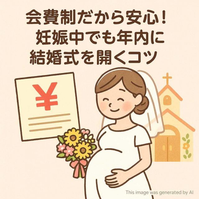 会費制だから安心！妊娠中でも年内に結婚式を開くコツ