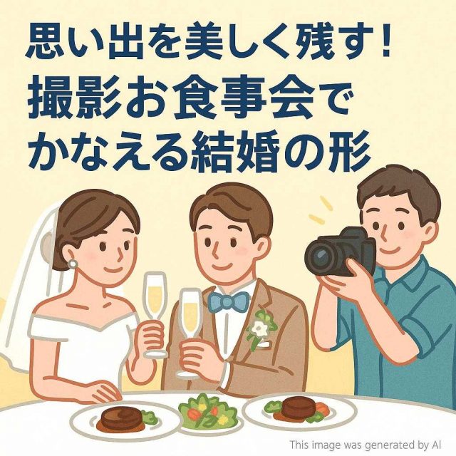 思い出を美しく残す！撮影お食事会でかなえる結婚の形