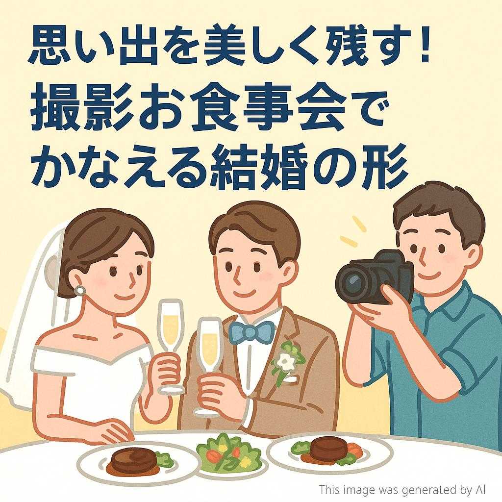 思い出を美しく残す！撮影お食事会でかなえる結婚の形