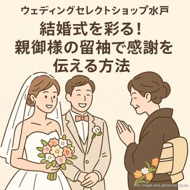 ウェディングセレクトショップ水戸結婚式を彩る！親御様の留袖で感謝を伝える方法