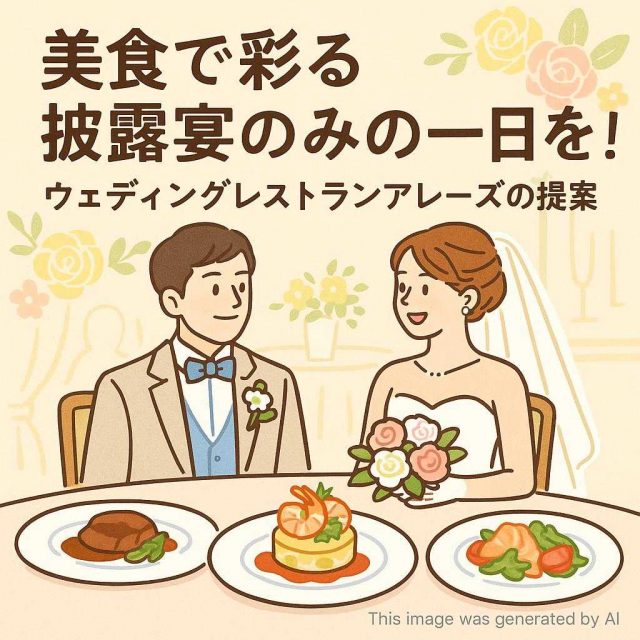 美食で彩る披露宴のみの一日を！ウェディングレストランアレーズの提案