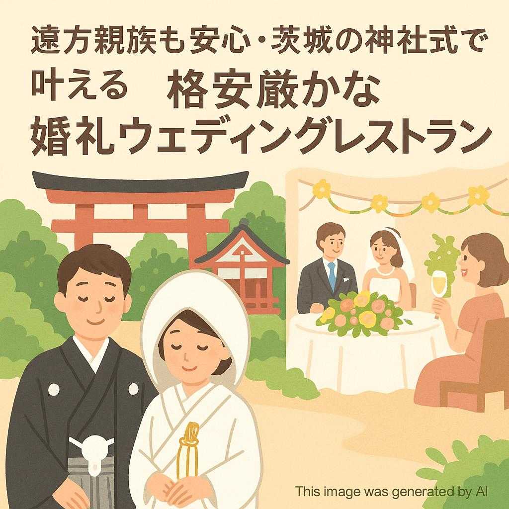 遠方親族も安心・茨城の神社式で叶える格安厳かな婚礼ウェディングレストラン