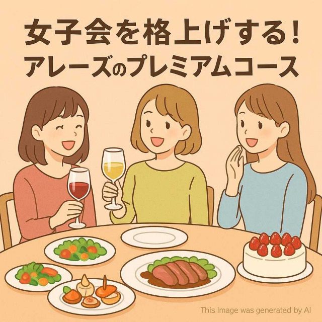 女子会を格上げする！アレーズのプレミアムコース